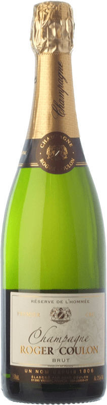 87,95 € Envio grátis | Espumante branco Roger Coulon Réserve de l'Hommée Premier Cru Brut Grande Reserva A.O.C. Champagne Champagne França Pinot Preto, Chardonnay, Pinot Meunier Garrafa 75 cl