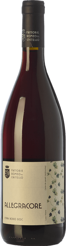 24,95 € Spedizione Gratuita | Vino rosso Romeo del Castello Allegracore D.O.C. Etna Sicilia Italia Nerello Mascalese Bottiglia 75 cl