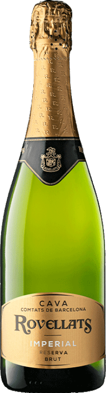 15,95 € Бесплатная доставка | Белое игристое Rovellats Imperial брют Резерв D.O. Cava Каталония Испания Macabeo, Xarel·lo, Parellada бутылка 75 cl