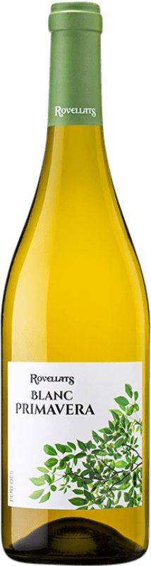 10,95 € Spedizione Gratuita | Vino bianco Rovellats Blanc Primavera D.O. Penedès Catalogna Spagna Macabeo, Xarel·lo, Parellada Bottiglia 75 cl