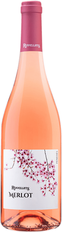 8,95 € Spedizione Gratuita | Vino Rosato Rovellats D.O. Penedès Catalogna Spagna Merlot 75 cl