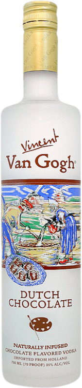 27,95 € Kostenloser Versand | Wodka Royal Dirkzwager Van Gogh Dutch Niederlande 70 cl Chocolat — Schokolade