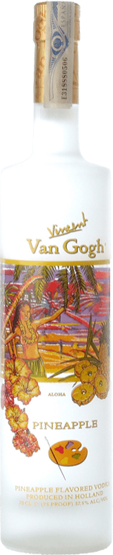 37,95 € Envio grátis | Vodka Royal Dirkzwager Van Gogh Países Baixos 70 cl Pineapple — Ananás