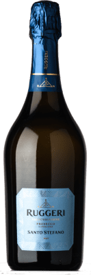 13,95 € 送料無料 | 白スパークリングワイン Ruggeri Santo Stefano ドライ D.O.C.G. Prosecco di Conegliano-Valdobbiadene トレヴィーゾ イタリア Glera ボトル 75 cl