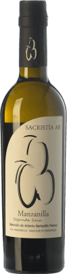 15,95 € Spedizione Gratuita | Vino fortificato Sacristía AB Selección Manzanilla P Rama 1 Saca D.O. Manzanilla-Sanlúcar de Barrameda Andalusia Spagna Palomino Fino Mezza Bottiglia 37 cl