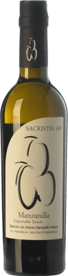 19,95 € Spedizione Gratuita | Vino fortificato Sacristía AB Selección Manzanilla P Rama 1 Saca D.O. Manzanilla-Sanlúcar de Barrameda Andalusia Spagna Palomino Fino Mezza Bottiglia 37 cl