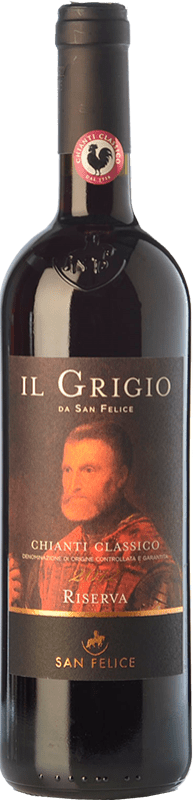 39,95 € Envío gratis | Vino Tinto San Felice Il Grigio Classico — Clásico Reserva D.O.C.G. Chianti Toscana Italia Sangiovese 75 cl