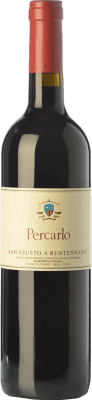 82,95 € Бесплатная доставка | Красное вино San Giusto a Rentennano Percarlo I.G.T. Toscana Тоскана Италия Sangiovese Органический бутылка 75 cl