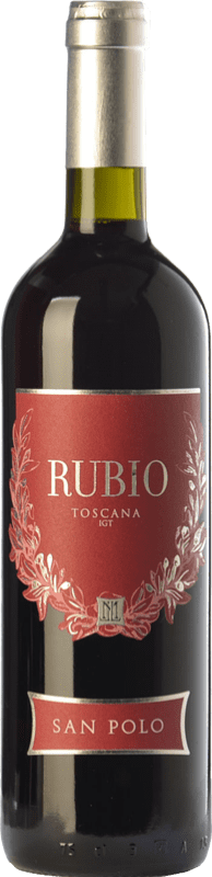 12,95 € Spedizione Gratuita | Vino rosso San Polo Rubio I.G.T. Toscana Toscana Italia Merlot, Sangiovese, Cabernet Franc Bottiglia 75 cl