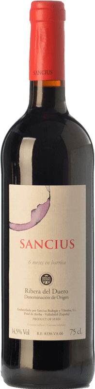 8,95 € 送料無料 | 赤ワイン Sancius オーク D.O. Ribera del Duero カスティーリャ・イ・レオン スペイン Tempranillo, Cabernet Sauvignon ボトル 75 cl