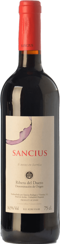 8,95 € Envoi gratuit | Vin rouge Sancius Chêne D.O. Ribera del Duero Castille et Leon Espagne Tempranillo, Cabernet Sauvignon Bouteille 75 cl