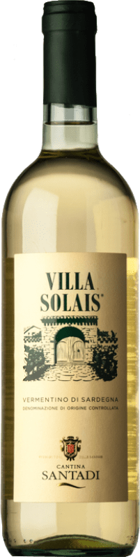 13,95 € Spedizione Gratuita | Vino bianco Santadi Villa Solais D.O.C. Vermentino di Sardegna sardegna Italia Vermentino Bottiglia 75 cl
