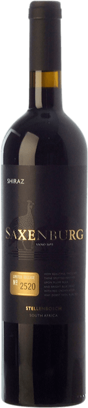 33,95 € Kostenloser Versand | Rotwein Saxenburg Edición Limitada Shiraz Alterung I.G. Stellenbosch Stellenbosch Südafrika Syrah Flasche 75 cl