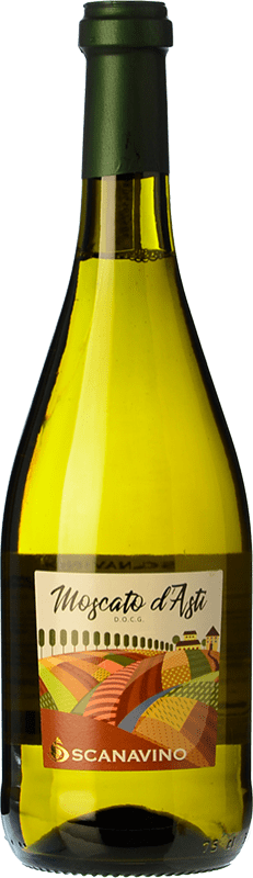 14,95 € Kostenloser Versand | Süßer Wein Scanavino D.O.C.G. Moscato d'Asti Piemont Italien Muscat Bianco Flasche 75 cl