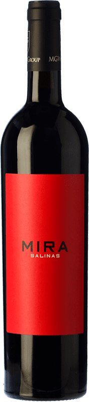 19,95 € Free Shipping | Red wine Sierra Salinas Mira Aged D.O. Alicante Valencian Community Spain Cabernet Sauvignon, Monastrell, Grenache Tintorera, Petit Verdot Bottle 75 cl