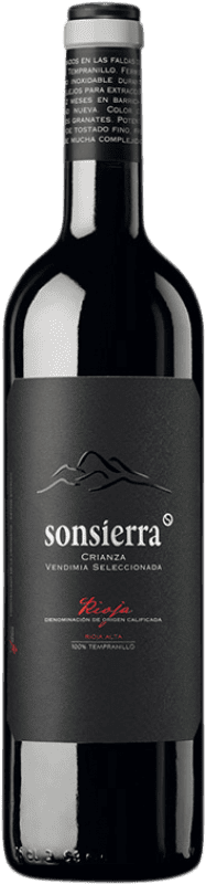 8,95 € Envío gratis | Vino tinto Sonsierra Vendimia Seleccionada Crianza D.O.Ca. Rioja La Rioja España Tempranillo Botella 75 cl