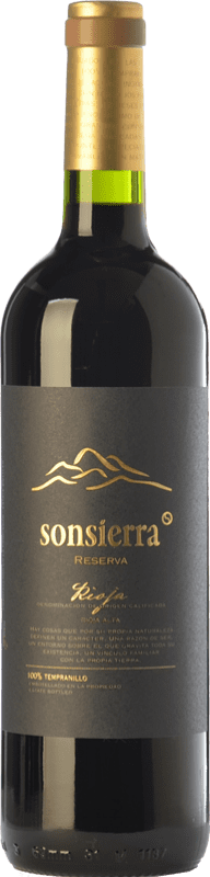 12,95 € Envío gratis | Vino tinto Sonsierra Reserva D.O.Ca. Rioja La Rioja España Tempranillo Botella 75 cl
