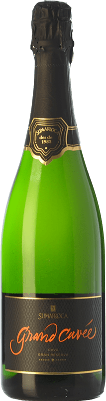 15,95 € Envío gratis | Espumoso Blanco Sumarroca Brut Nature Grande Cuvée D.O. Cava Cataluña España Chardonnay, Parellada Botella 75 cl