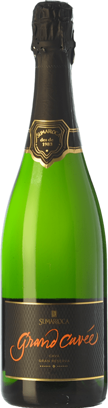 14,95 € Kostenloser Versand | Weißer Sekt Sumarroca Grand Cuvée Brut Natur D.O. Cava Katalonien Spanien Chardonnay, Parellada Flasche 75 cl