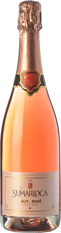 18,95 € Kostenloser Versand | Rosé Sekt Sumarroca Brut — Herb Rosé D.O. Cava Katalonien Spanien Pinot Noir — Spätburgunder Flasche 75 cl