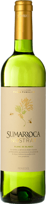 7,95 € Spedizione Gratuita | Vino bianco Sumarroca Nostrat Blanc de Blancs Giovane D.O. Penedès Catalogna Spagna Macabeo, Xarel·lo, Parellada Bottiglia 75 cl
