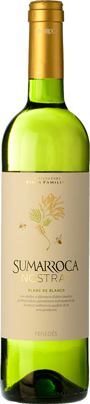 7,95 € Kostenloser Versand | Weißwein Sumarroca Nostrat Blanc de Blancs Jung D.O. Penedès Katalonien Spanien Macabeo, Xarel·lo, Parellada Flasche 75 cl