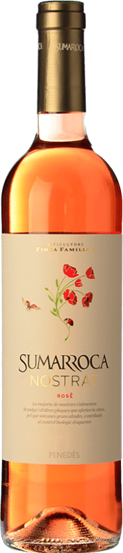8,95 € Free Shipping | Rosé wine Sumarroca Rosat Young D.O. Penedès Catalonia Spain Tempranillo, Merlot, Syrah Bottle 75 cl