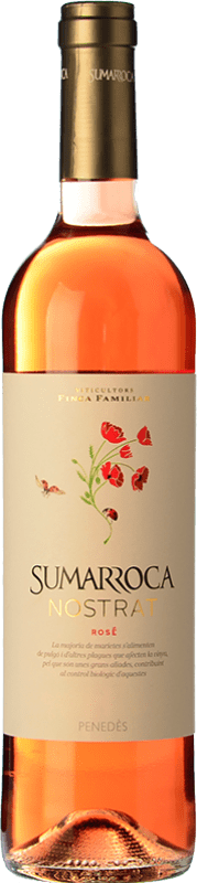 8,95 € Free Shipping | Rosé Wine Sumarroca Nostrat Young D.O. Penedès Catalonia Spain Tempranillo, Merlot, Syrah — Shiraz Bottle 75 cl