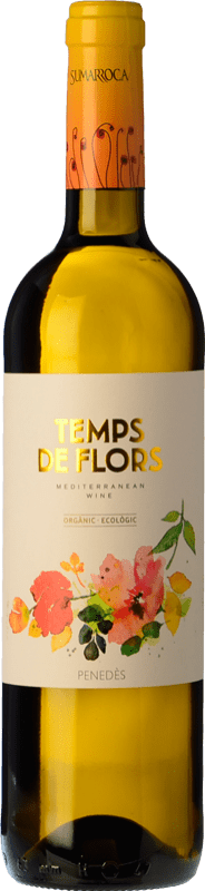 14,95 € Envio grátis | Vinho Branco Sumarroca Temps de Flors D.O. Penedès Catalunha Espanha Xarel·lo, Gewürztraminer, Moscatel 75 cl