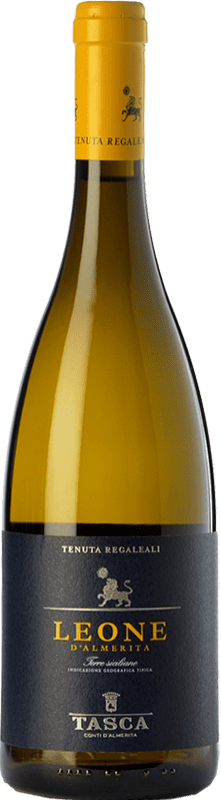 16,95 € Free Shipping | White wine Tasca Conti d'Almerita Leone I.G.T. Terre Siciliane Sicily Italy Gewürztraminer, Pinot White, Sauvignon, Catarratto Bottle 75 cl