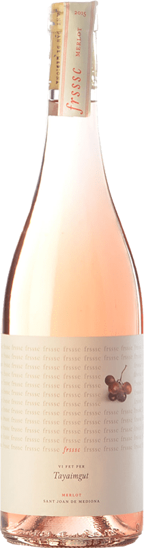 9,95 € Free Shipping | Rosé wine Tayaimgut Fresc Rosat D.O. Penedès Catalonia Spain Merlot Bottle 75 cl