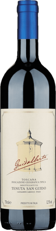 63,95 € Spedizione Gratuita | Vino Rosso San Guido Guidalberto I.G.T. Toscana Toscana Italia Merlot, Cabernet Sauvignon Bottiglia 75 cl