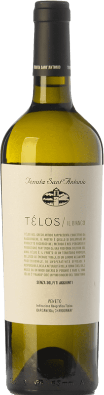 18,95 € Бесплатная доставка | Белое вино Tenuta Sant'Antonio Télos Bianco I.G.T. Veneto Венето Италия Chardonnay, Garganega бутылка 75 cl