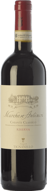 29,95 € Free Shipping | Red wine Antinori Tignanello Marchesi Antinori Riserva Reserva D.O.C.G. Chianti Classico Tuscany Italy Cabernet Sauvignon, Sangiovese Bottle 75 cl