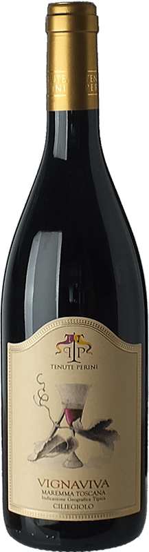 14,95 € Free Shipping | Red wine Tenute Perini Vignaviva D.O.C. Maremma Toscana Tuscany Italy Ciliegiolo Bottle 75 cl