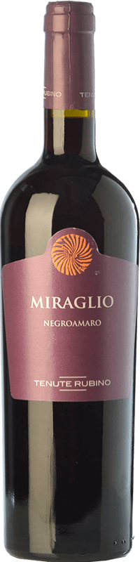 12,95 € Free Shipping | Red wine Tenute Rubino Miraglio I.G.T. Salento Campania Italy Negroamaro Bottle 75 cl
