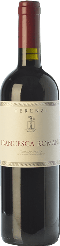 19,95 € Free Shipping | Red wine Terenzi Francesca Romana D.O.C. Maremma Toscana Tuscany Italy Merlot, Cabernet Sauvignon, Petit Verdot Bottle 75 cl