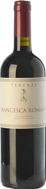 37,95 € Бесплатная доставка | Красное вино Terenzi Francesca Romana D.O.C. Maremma Toscana Тоскана Италия Merlot — Мерло, Cabernet Sauvignon — Каберне Совиньон, Petit Verdot Бутылка 75 cl