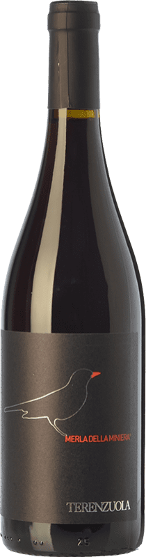 17,95 € Бесплатная доставка | Красное вино Terenzuola Merla della Miniera I.G.T. Toscana Тоскана Италия Canaiolo Black бутылка 75 cl