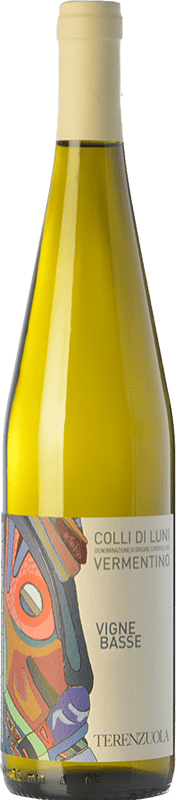 14,95 € Envio grátis | Vinho branco Terenzuola Vigne Basse D.O.C. Colli di Luni Liguria Itália Vermentino Garrafa 75 cl