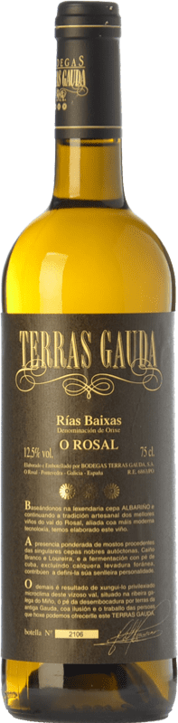 71,95 € Бесплатная доставка | Белое вино Terras Gauda Etiqueta Negra D.O. Rías Baixas Галисия Испания Loureiro — Лоурейру, Albariño — Альбариньо, Caíño — Каиньо Бутылка Магнум 1,5 L