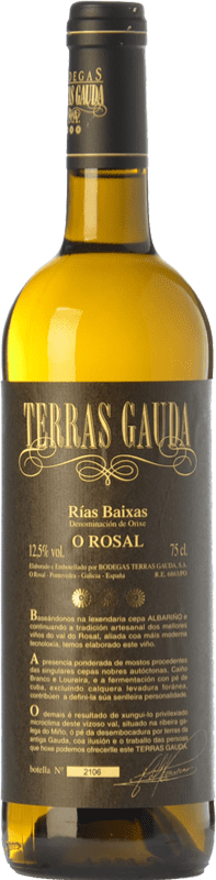 68,95 € Envío gratis | Vino blanco Terras Gauda Etiqueta Negra D.O. Rías Baixas Galicia España Loureiro, Albariño, Caíño Blanco Botella Magnum 1,5 L