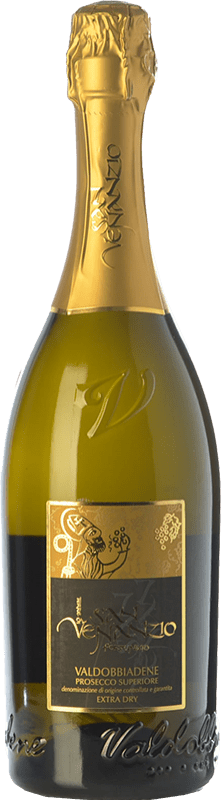 12,95 € Envoi gratuit | Vin Mousseux Blanc San Venanzio Extra Seco — Extra-Sec D.O.C.G. Prosecco di Conegliano-Valdobbiadene Trévise Italie Glera 75 cl