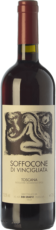 28,95 € Envoi gratuit | Vin rouge Bibi Graetz Soffocone di Vincigliata I.G.T. Toscana Toscane Italie Sangiovese, Colorino, Canaiolo Bouteille 75 cl