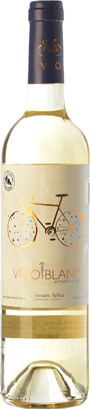 16,95 € 免费送货 | 白酒 Tianna Negre Ses Nines Vélo Blanc Ecològic D.O. Binissalem 巴利阿里群岛 西班牙 Mantonegro, Premsal 瓶子 75 cl