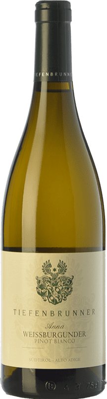 19,95 € Бесплатная доставка | Белое вино Tiefenbrunner Pinot Bianco Anna Turmhof D.O.C. Alto Adige Трентино-Альто-Адидже Италия Pinot White бутылка 75 cl