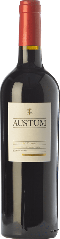 14,95 € Envoi gratuit | Vin rouge Tionio Austum Jeune D.O. Ribera del Duero Castille et Leon Espagne Tempranillo Bouteille 75 cl