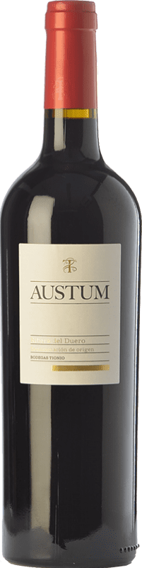 16,95 € Бесплатная доставка | Красное вино Tionio Austum молодое D.O. Ribera del Duero Кастилия-Леон Испания Tempranillo — Темпранильо Eco — Эко Био Органический 75 cl