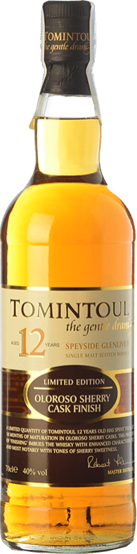 56,95 € Free Shipping | Whisky Single Malt Tomintoul Oloroso Sherry Cask Finish Speyside United Kingdom 12 Years Bottle 70 cl