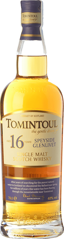 89,95 € Free Shipping | Single Malt Whisky Tomintoul Speyside United Kingdom 16 Years Bottle 70 cl